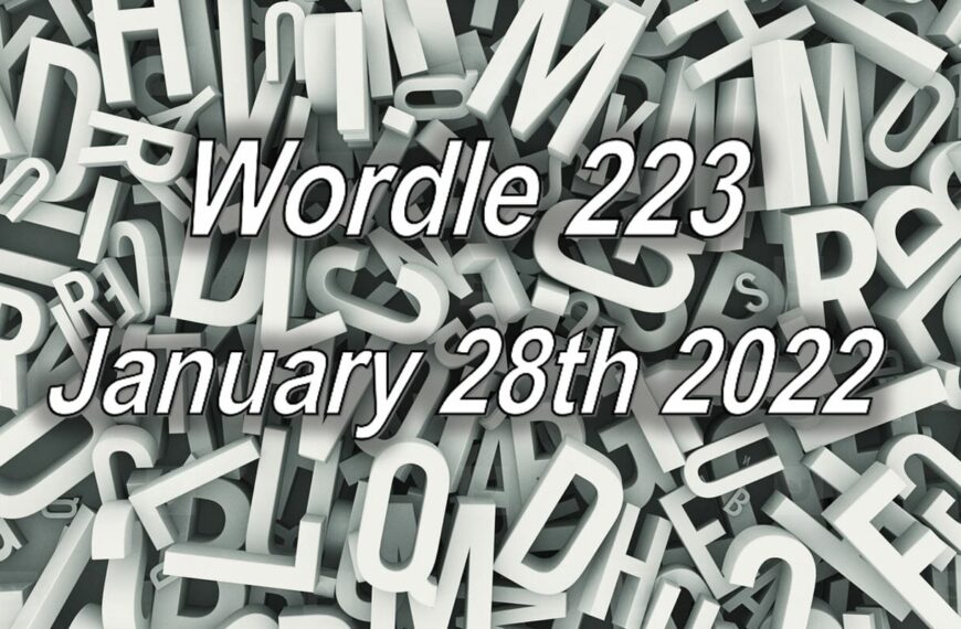 What is the Wordle Word Today Jan 28 2022