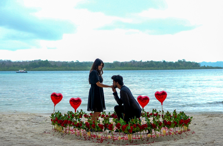 Beach proposal in Andaman